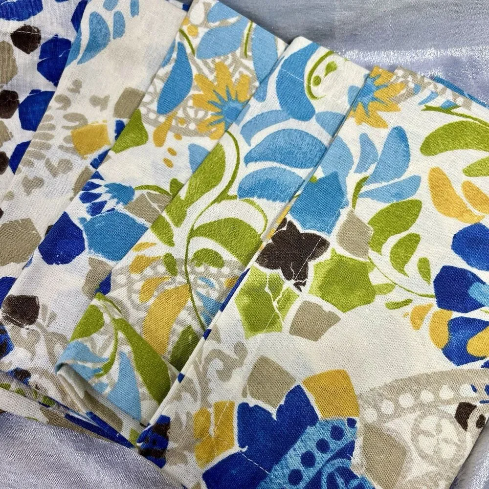 POTTERY BARN Linen Napkins 20x20 Floral Tropical Set of 12